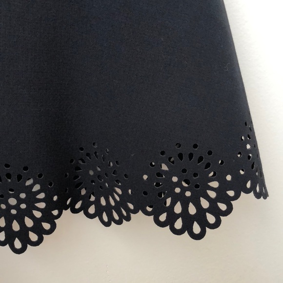 BNWT Black laser cut trim dress by Loft size 00P - Picture 4 of 6